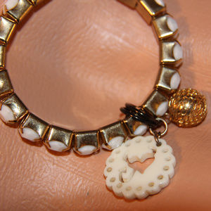 SHE DEVIL BETSEY JOHNSON CHARM STRETCH BRACELET vintage Valentine’s Day gift